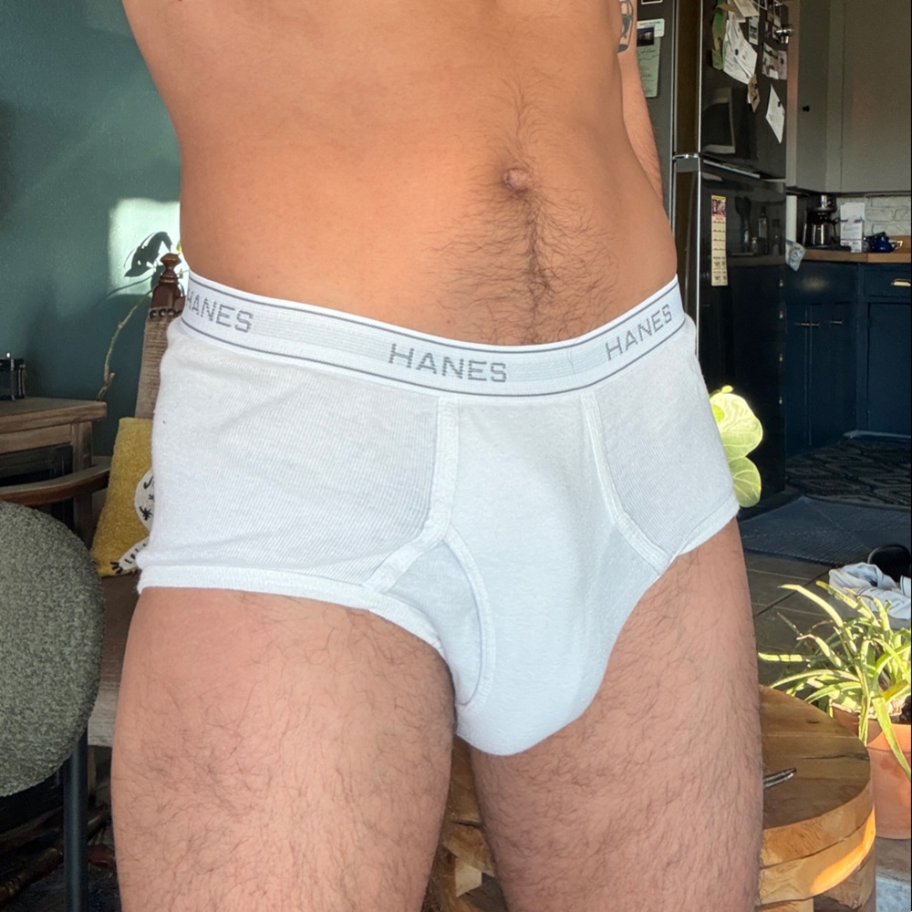 Hanes Men's Classic white Briefs
